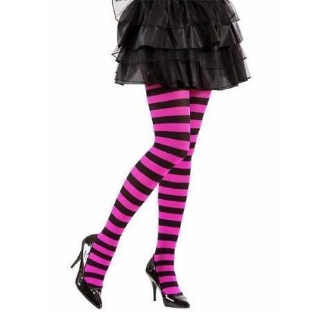 PANTY LISTAS FUCSIA NEGRO ADULTO