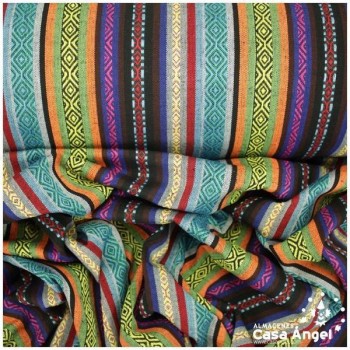 TELA BAYADERA MULTICOLOR SERIE NAMIBIA 150cm DAMARA