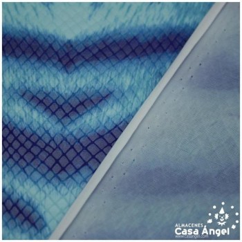 LYCRA ESTAMPADA TIGRE SERIE SUMATRA AZUL 150cm