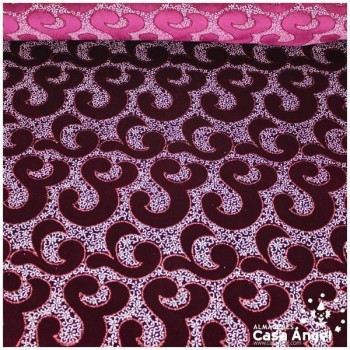 TERCIOPELO ELÁSTICO BURDEOS CON ESTAMPADO GLITTER 150cm