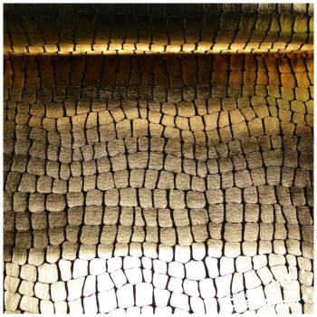 LYCRA NEGRA CON ESTAMPADO ORO FOIL DE COCODRILO 150cm