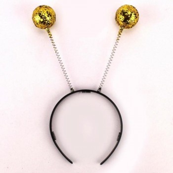 DIADEMA CON BOLAS ORO Y PLATA