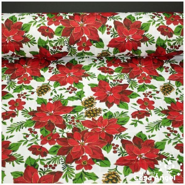 PATCHWORK SERIE BIG FLOWER POINSETIAS 145cm