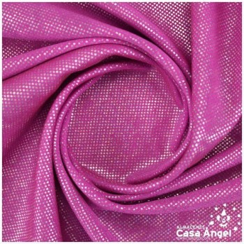 LYCRA FUCSIA CON TEXTURA FOIL MULTIPUNTO 150cm