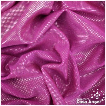 LYCRA FUCSIA CON TEXTURA FOIL MULTIPUNTO 150cm