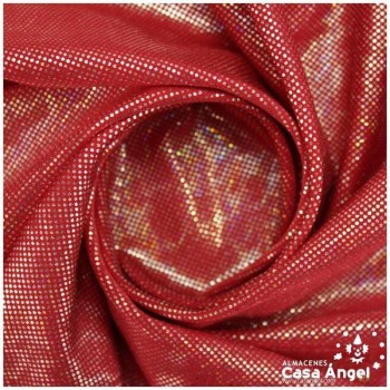 LYCRA ROJO CON TEXTURA FOIL MULTIPUNTO 150cm