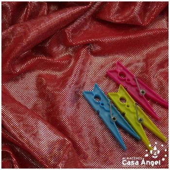 LYCRA ROJO CON TEXTURA FOIL MULTIPUNTO 150cm