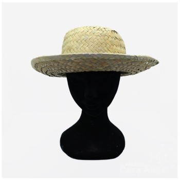 SOMBRERO DE PAJA TRENZADA NATURAL ALA ANCHA