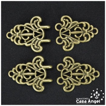 ALAMARES METÁLICOS VICTORIANOS 64mm 2 PARES