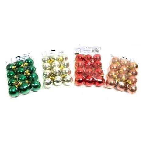 BOLAS DE NAVIDAD PLÁSTICO COLORES 4cm