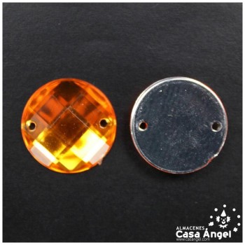 PIEDRA ACRÍLICA CÍRCULO TRANSPARENTE 20mm BOLSA 5uds