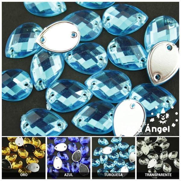 PIEDRA ACRÍLICA LÁGRIMA 14mm BOLSA 25uds