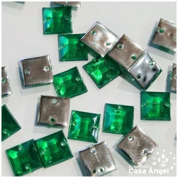 PIEDRA ACRÍLICA CUADRADA 8mm BOLSA 25uds
