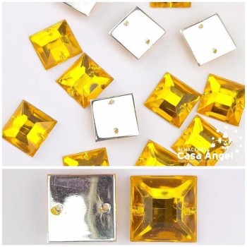 PIEDRAS ACRÍLICAS CUADRADAS 12X12mm BOLSA 25uds