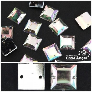 PIEDRAS ACRÍLICAS CUADRADAS 12X12mm BOLSA 25uds