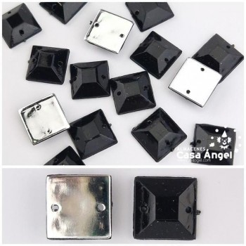 PIEDRAS ACRÍLICAS CUADRADAS 12X12mm BOLSA 25uds