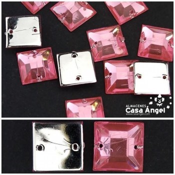 PIEDRAS ACRÍLICAS CUADRADAS 12X12mm BOLSA 25uds