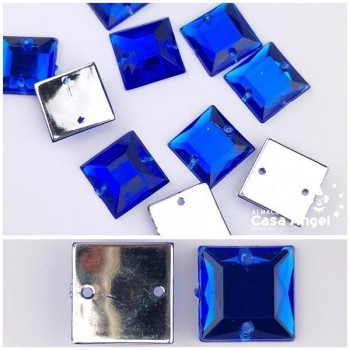 PIEDRAS ACRÍLICAS CUADRADAS 12X12mm BOLSA 25uds