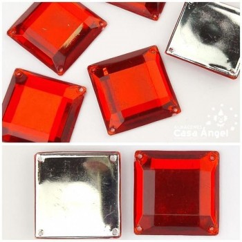 PIEDRAS ACRÍLICAS CUADRADAS 25X25mm BOLSA 5uds