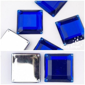 PIEDRAS ACRÍLICAS CUADRADAS 25X25mm BOLSA 5uds