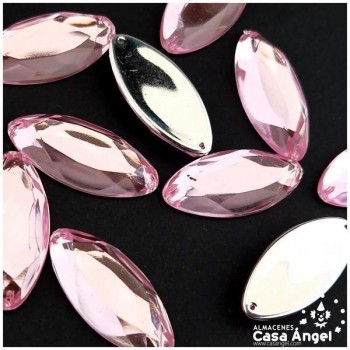 PIEDRA ACRÍLICA OVALADA 28mm BOLSA 10uds