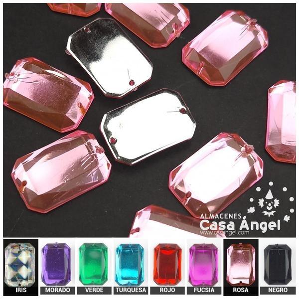 PIEDRAS OCTOGONALES ACRÍLICO 20mm BOLSA 10uds