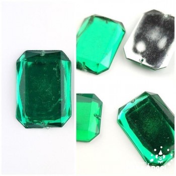 PIEDRA ACRÍLICA RECTÁNGULO 25x18mm BOLSA 5uds