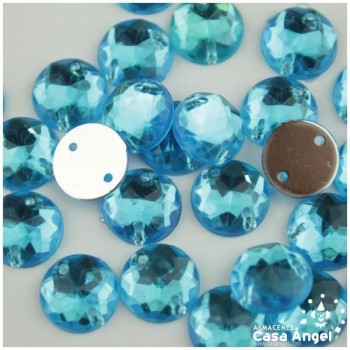 PIEDRA ACRÍLICA REDONDA COLORES 10mm BOLSA 25uds