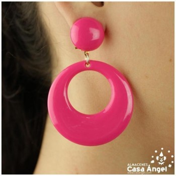 PENDIENTES DE AROS FLAMENCOS ADULTO 60x25mm