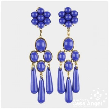 PENDIENTES COLGANTES DE PIEDRAS Y GOTAS