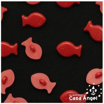 BOTÓN INFANTIL PEZ COLORES 17mm BOSLA 5uds