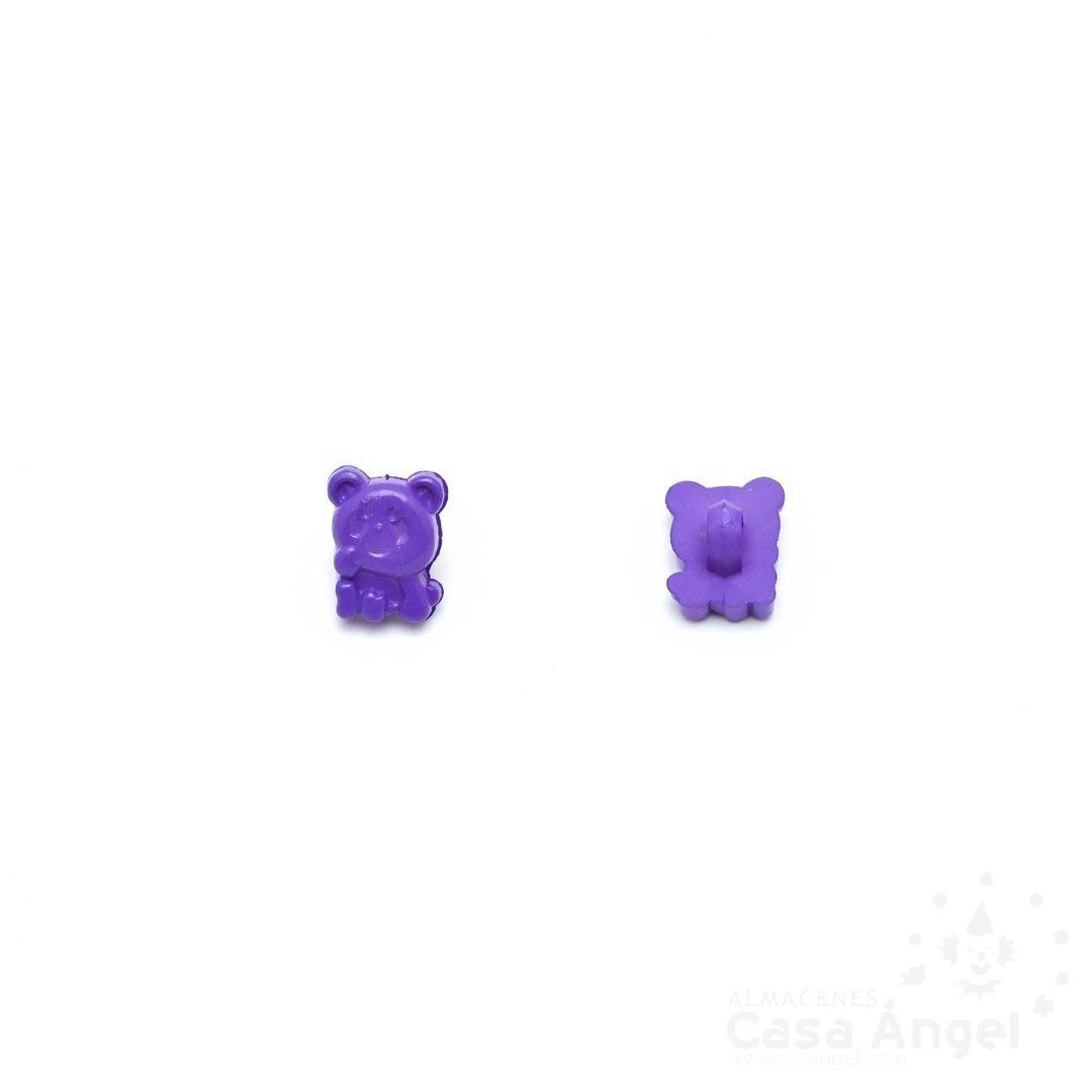 BOTÓN INFANTIL OSITO MORADO 7,2mm BOLSA 5ud