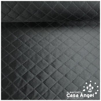 RASETE DE CARNAVAL NEGRO ACOLCHADO EN ROMBOS 150cm