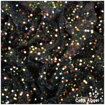 MARTELÉ NEGRO CON LENTEJUELA BORDADA SERIE ANDRÓMEDA 145cm