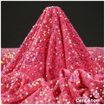 MARTELÉ ROSA CON LENTEJUELA BORDADA SERIE ANDRÓMEDA 145cm