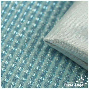 PUNTO LAMÉ TURQUESA SATINADO SERIE GURIDDO 150cm