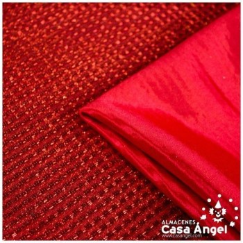 PUNTO LAMÉ ROJO SATINADO SERIE GURIDDO 150cm