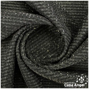 PUNTO LAMÉ NEGRO SATINADO SERIE GURIDDO 150cm