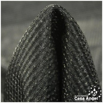 PUNTO LAMÉ NEGRO SATINADO SERIE GURIDDO 150cm