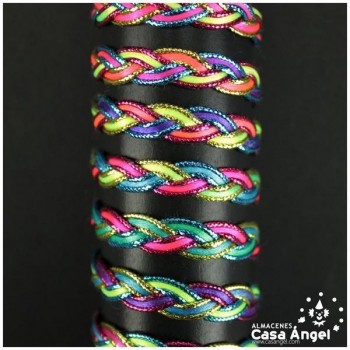 TRENZA METALIZADA MULTICOLOR 7mm