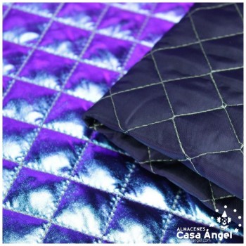 ACOLCHADO AZUL BORDADO DE ROMBOS SERIE MAKURA 140cm