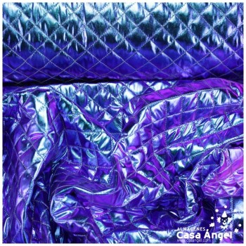 ACOLCHADO AZUL BORDADO DE ROMBOS SERIE MAKURA 140cm