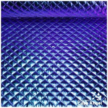 ACOLCHADO AZUL BORDADO DE ROMBOS SERIE MAKURA 140cm