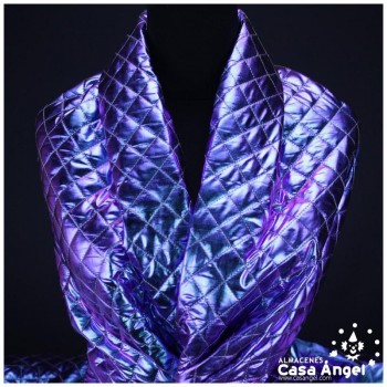 ACOLCHADO AZUL BORDADO DE ROMBOS SERIE MAKURA 140cm