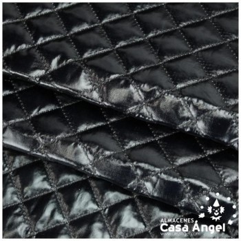 ACOLCHADO NEGRO BORDADO DE ROMBOS SERIE MAKURA 140cm