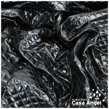 ACOLCHADO NEGRO BORDADO DE ROMBOS SERIE MAKURA 140cm