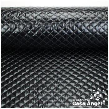 ACOLCHADO NEGRO BORDADO DE ROMBOS SERIE MAKURA 140cm