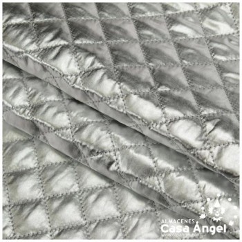 ACOLCHADO PLATA BORDADO DE ROMBOS SERIE MAKURA 140cm