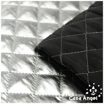 ACOLCHADO PLATA BORDADO DE ROMBOS SERIE MAKURA 140cm