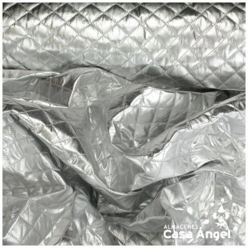 ACOLCHADO PLATA BORDADO DE ROMBOS SERIE MAKURA 140cm